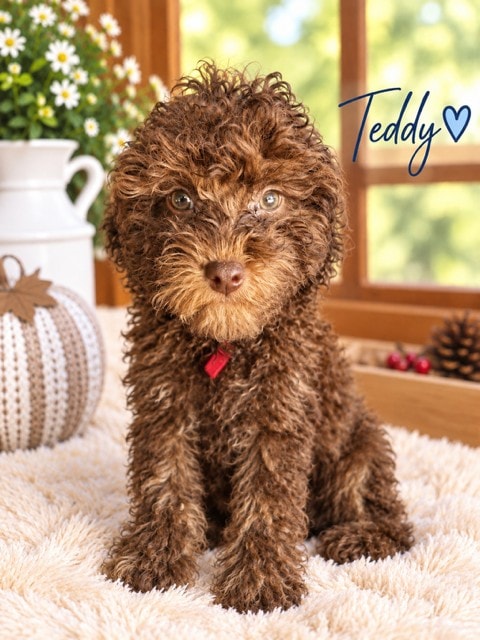 Teddy - Chocolate Toy Poodle puppy